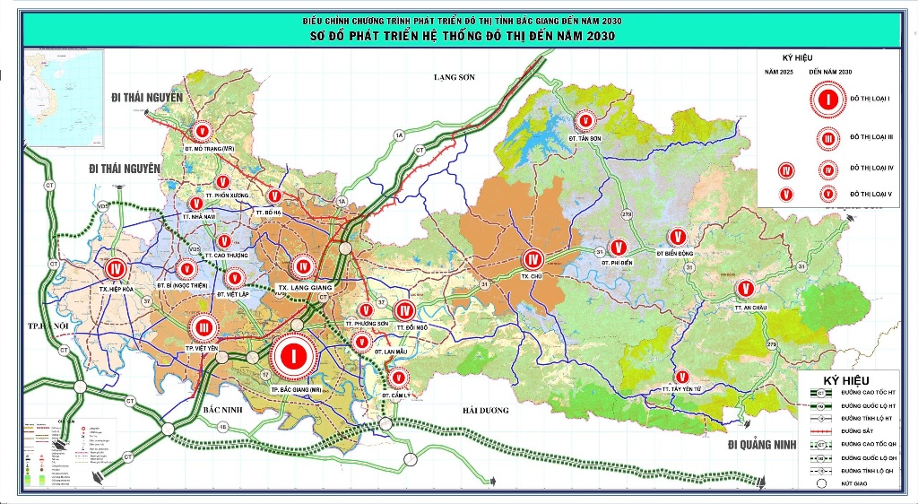 UBND tỉnh Bắc Giang phê duyệt điều chỉnh Chương trình phát triển đô thị  tỉnh Bắc Giang đến năm 2030